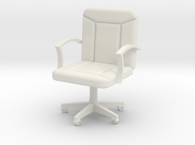Office Chair in White Natural Versatile Plastic