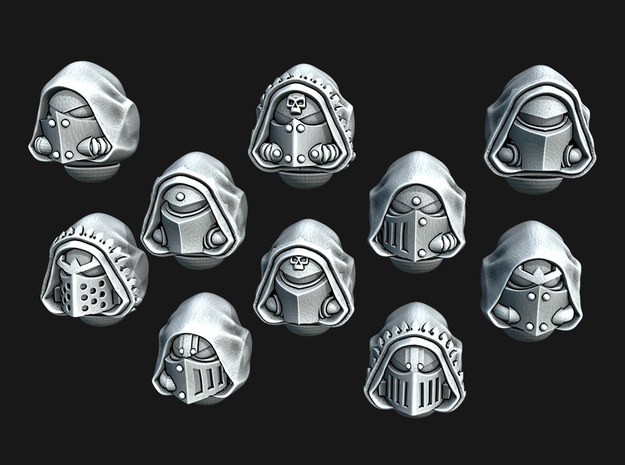 Hooded Knight Helmets