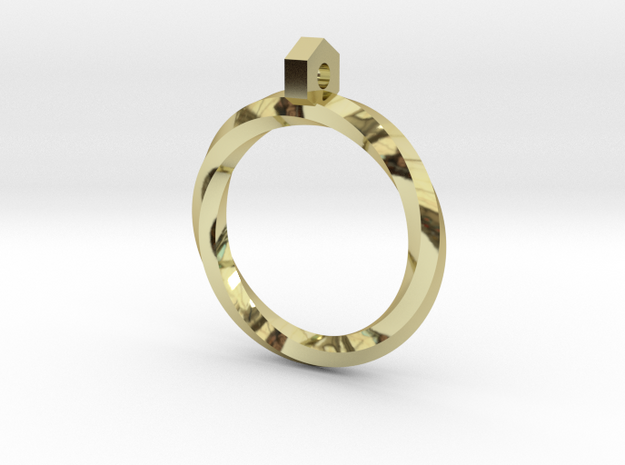 Full Turn Loop Pendant in 18k Gold Plated Brass