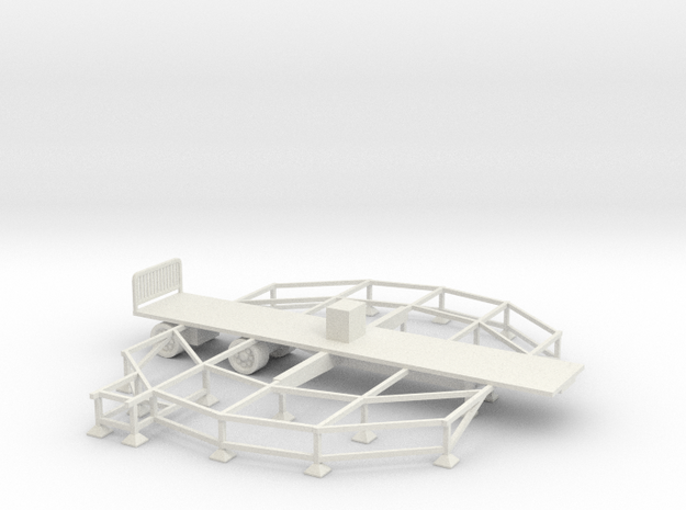 ORBITER - Trailer (with Deck Support) in White Natural Versatile Plastic