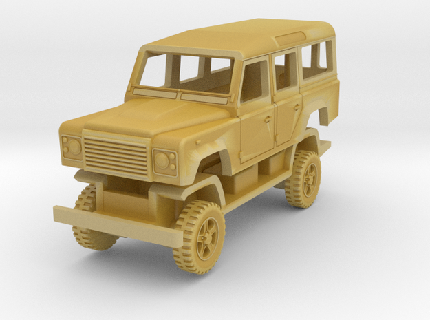 Defender 110 station wagon 2000s in 1/120 scale in Tan Fine Detail Plastic