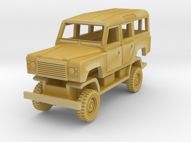 Defender 110 station wagon 1980s in 1/120 scale in Tan Fine Detail Plastic