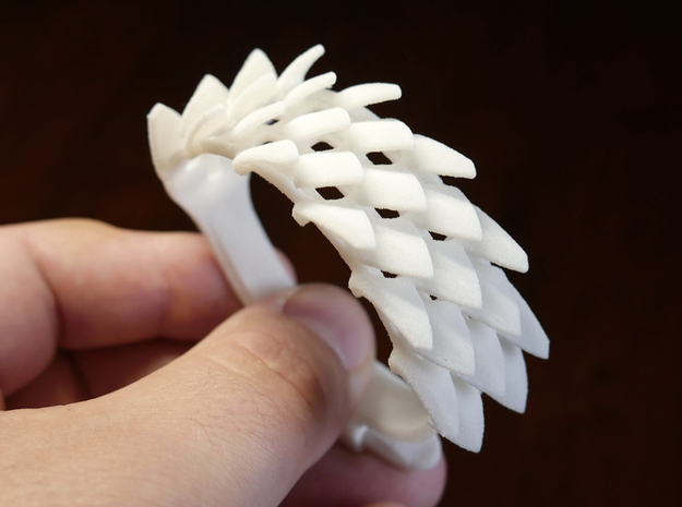 Dragonscale Cuff (Small) in White Natural TPE (SLS)
