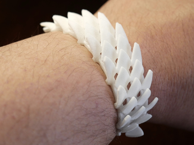 Dragonscale Cuff (Large) in White Natural TPE (SLS)