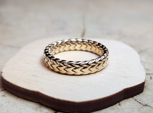 Aithorn Ring in Polished Brass: 3.5 / 45.25