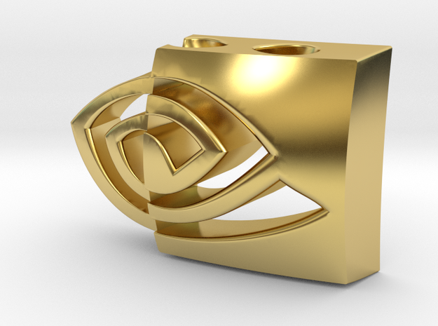 23.12.7 - NVIDIA logo in Polished Brass