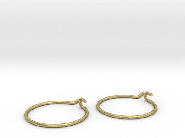 Small earing hoop for drops in Natural Brass