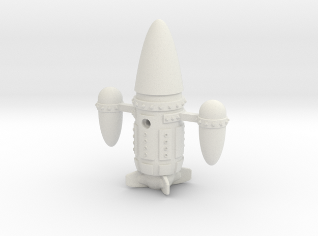 R-Rocket "Jupiter"-Class Small in White Natural Versatile Plastic
