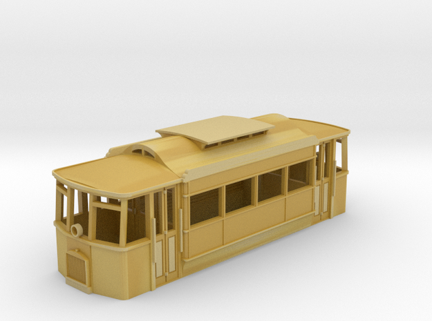 1-87 RETM benzine tram Body 504 V1-0 in Tan Fine Detail Plastic