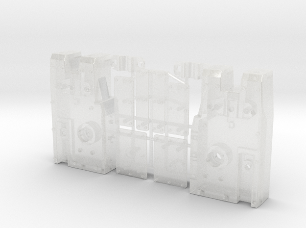 1:8 BTTF DeLorean Roof Flux boxes WITH screws in Clear Ultra Fine Detail Plastic
