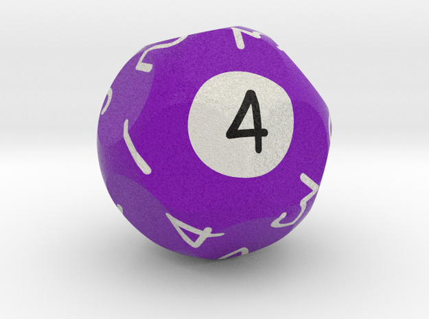 d4 Pool Ball Dice (1-4 four times)