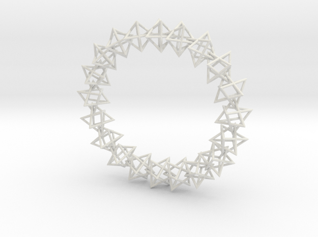 3d jewish star bracelet in White Natural Versatile Plastic