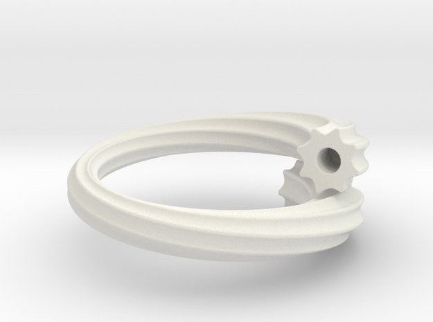 Chikuwa-bu Ring in White Natural Versatile Plastic