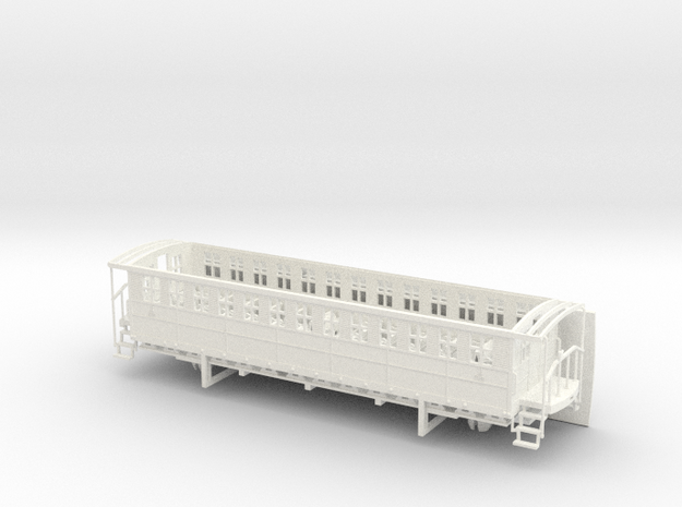 KWStE B1 coach by Eaton & Gilbert vor 1870 in White Processed Versatile Plastic