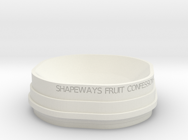 Fruit Bowl test 1 in White Natural Versatile Plastic