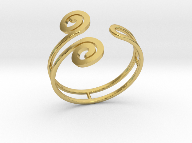 Rolled ring in Polished Brass