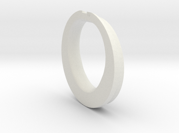 43mm P12 Chastity retainer ring in White Natural TPE (SLS)