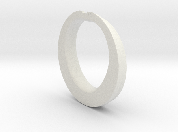 44mm P12 Chastity retainer ring in White Natural TPE (SLS)