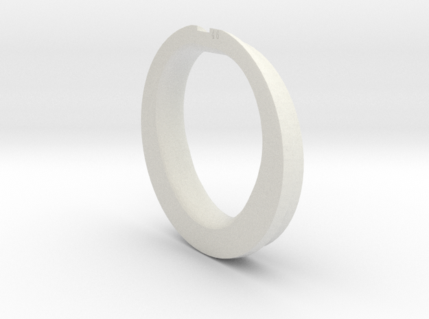 46mm  P12 Chastity retainer ring in White Natural TPE (SLS)