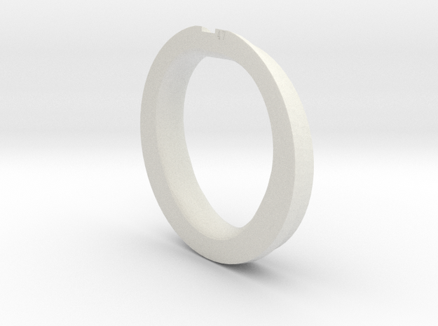 47mm P12 Chastity retainer ring in White Natural TPE (SLS)