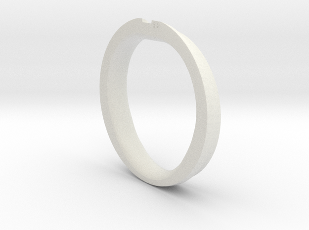 54mm P12 Chastity retainer ring in White Natural TPE (SLS)