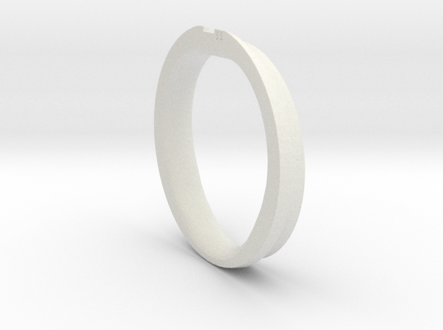 55mm P12 Chastity retainer ring in White Natural TPE (SLS)