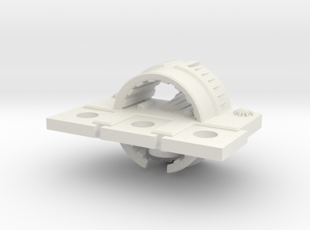 Zyphon Moon Class Frigate in White Natural Versatile Plastic