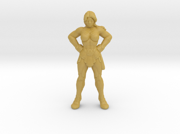 Wonder Woman HO scale 20mm miniature model figure in Tan Fine Detail Plastic