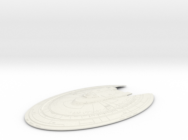 1/1400 Excelsior II Class Saucer Top in White Natural Versatile Plastic
