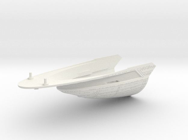 1/1400 Excelsior II Class Secondary Hull Front in White Natural Versatile Plastic