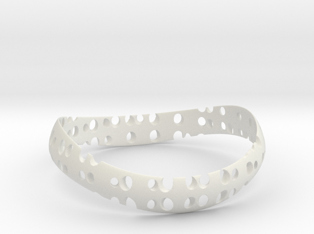 Bracelet Torus in White Natural Versatile Plastic