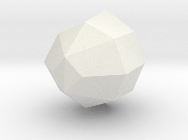 Polyhedron in White Natural Versatile Plastic