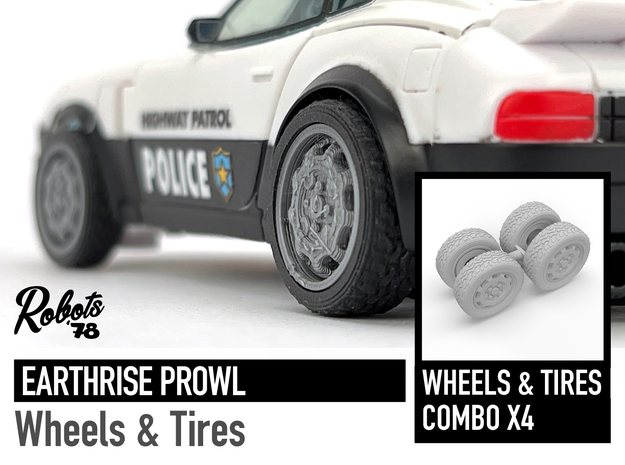 Earthrise Prowl Wheels & Tires Combo in White Natural Versatile Plastic