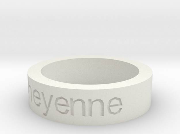 Thick Cheyenne Ring 
 in White Natural Versatile Plastic