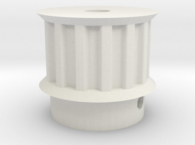 Parametric Pulley with Various Tooth Profiles
 in White Natural Versatile Plastic