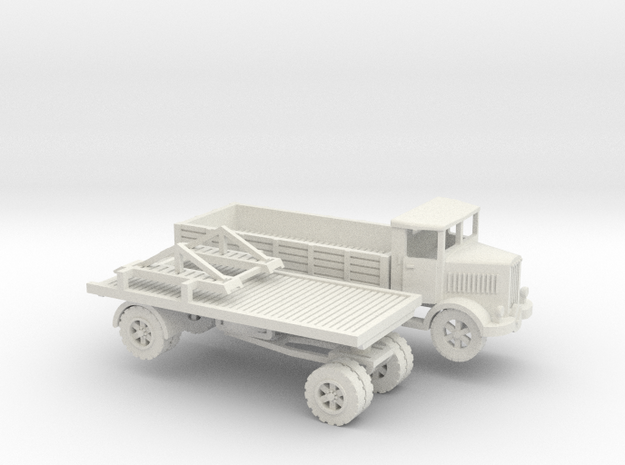 1/100 Lancia 3Ro tank transport set in White Natural Versatile Plastic