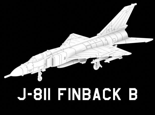 J-8II Finback-B (Loaded) in White Natural Versatile Plastic: 1:220 - Z