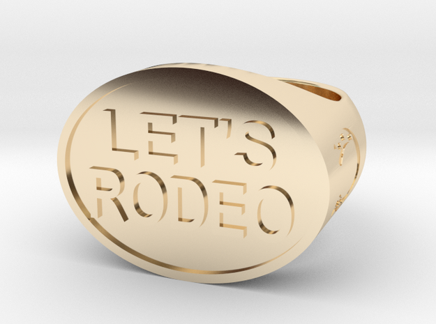 Let's Rodeo Ring in 14k Gold Plated Brass