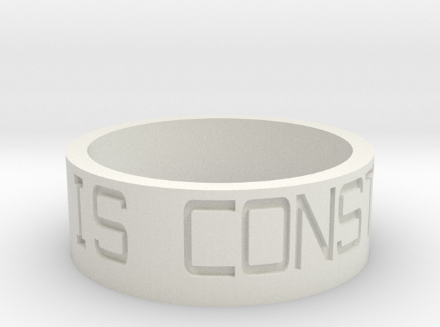 Change Is Constant Ring
 in White Natural Versatile Plastic