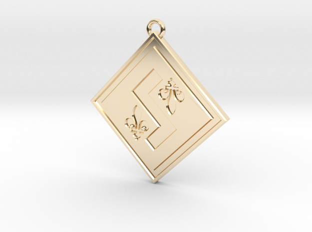 Individual Sovereignty Pendant - Quebec in 14k Gold Plated Brass