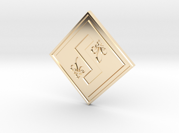 Individual Sovereignty Charm - Quebec in 14k Gold Plated Brass