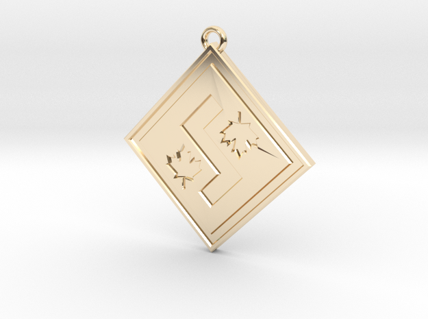 Individual Sovereignty Pendant - Canada in 14k Gold Plated Brass