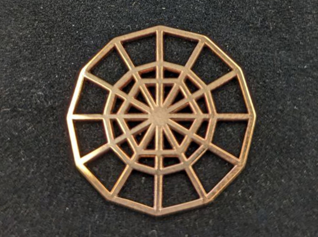 Restoration Emblem 01 CHARM (Sacred Geometry) in Natural Copper