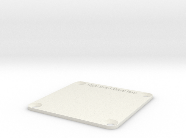 Flight Board Mount Plate-X in White Natural Versatile Plastic