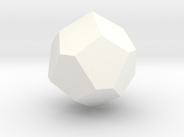 Alt-D16 Polyhedron in White Processed Versatile Plastic