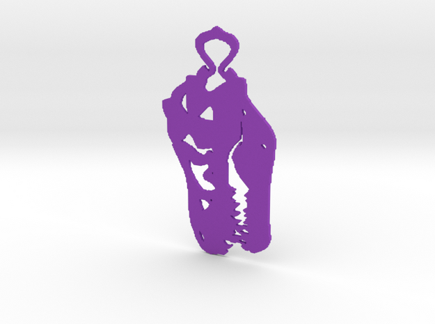 Dino pendant in Purple Processed Versatile Plastic