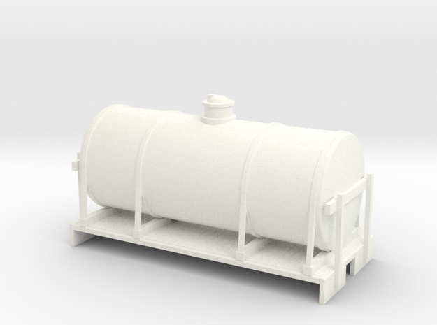 OO9 Tanker (long) in White Processed Versatile Plastic