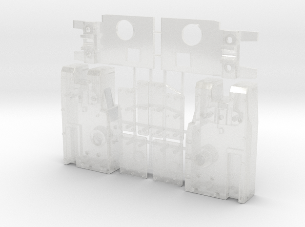1:8 BTTF DeLorean Front Flux boxes WITH screws in Clear Ultra Fine Detail Plastic
