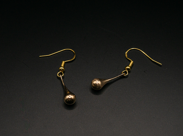 Waterdrop - Drop Earrings in Natural Bronze