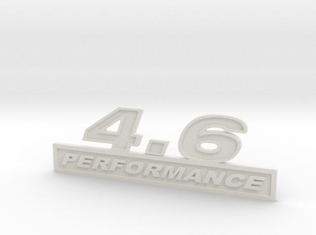 46-PERFORMANCE Fender Emblem in White Natural Versatile Plastic